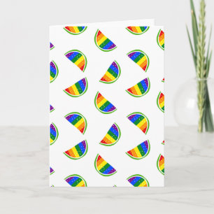 Carte Motif Rainbow Watermelon