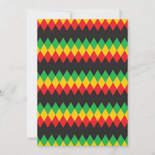 Carte Motif Rasta Diamond