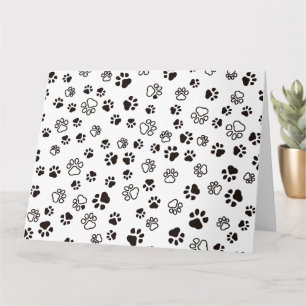 Carte Motif répété des pattes de chat