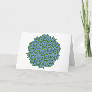 Carte Motif Rhombus Penrose vert et bleu