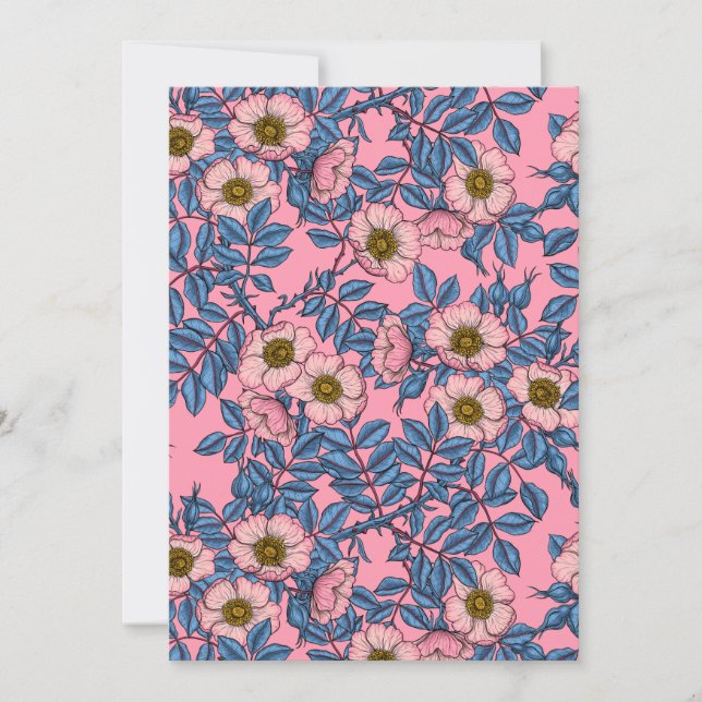 Carte Motif rose de chien (Devant)