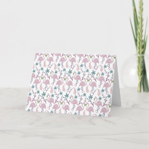Carte Motif rose flamingo sans couture sur arrière - pla