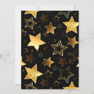 Carte Motif sans couture avec des étoiles dorées