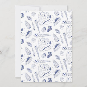 Carte Motif sans joint avec coquillages