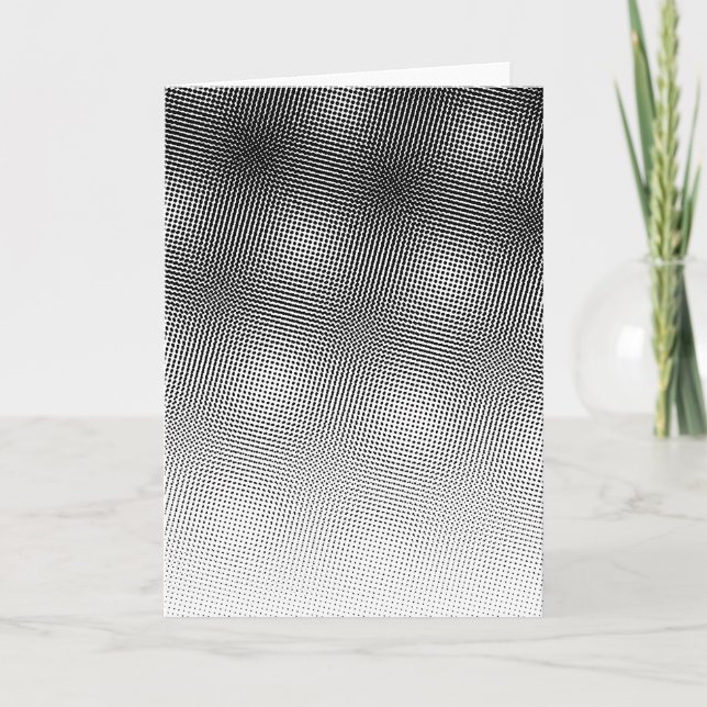 Carte Motif tendance noir et blanc Moire dégradé (Devant)