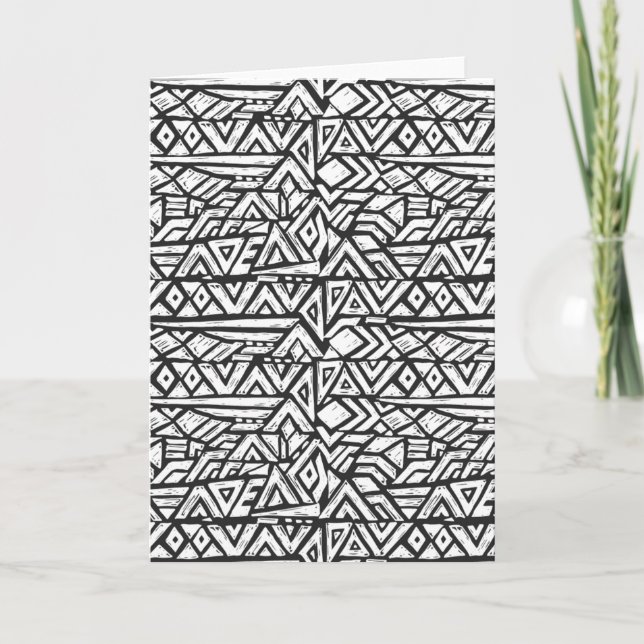Carte Motif tribal artistique inspiré (Devant)