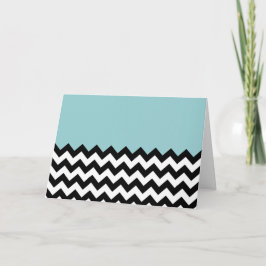 Carte Motif Zigzag noir et blanc, Chevron, Bleu