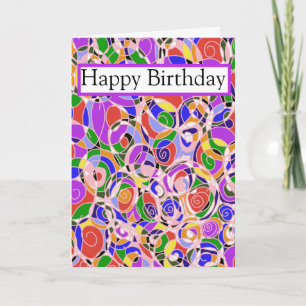 Carte Motifs abstraits de couleur pastel