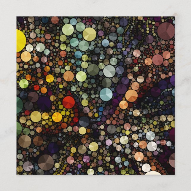 Carte Motifs géométriques | Cercles multicolores (Devant)