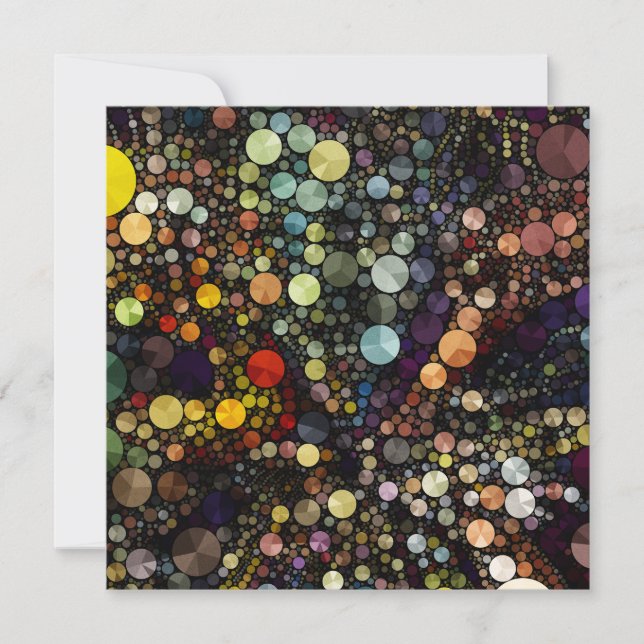 Carte Motifs géométriques | Cercles multicolores (Devant)