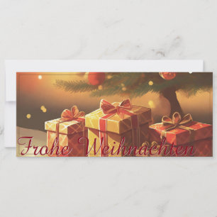 Carte Motiv, mit Geschenken unterm Weihnachtsbaum 37016