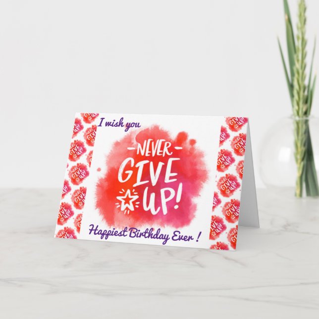 Carte Motivation d'anniversaire la plus heureuse (Devant)