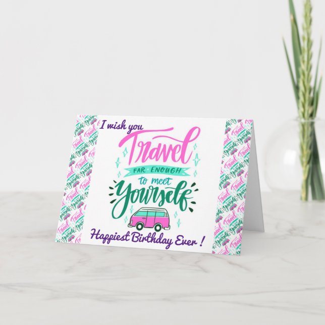 Carte Motivation d'anniversaire la plus heureuse (Devant)