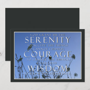 Carte Motivation de la prière de la sérénité verte