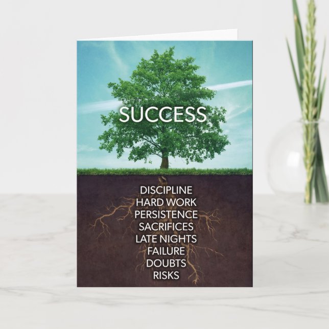 Carte Motivation de l'arbre de succès (Devant)
