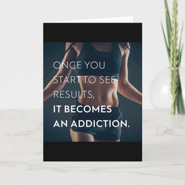 Carte Motivation Du Gym Pour Les Femmes - Résultats - En (Devant)