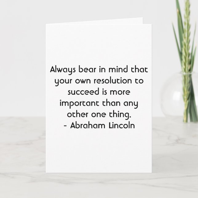Carte Motivation espagnole - Abraham Lincoln (Devant)