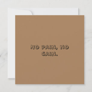 Carte Motivation GYM Texte personnalisé et Brown léger