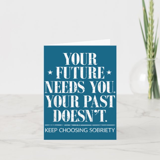 Carte Motivational Sober Addiction Inspirational Sobriet (Devant)
