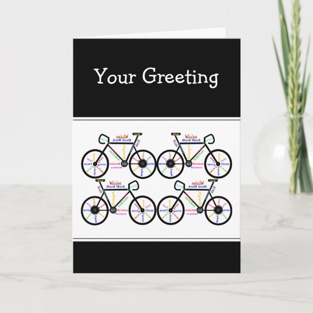 Carte Motivational Words about Vélo Bmx VTT (Devant)