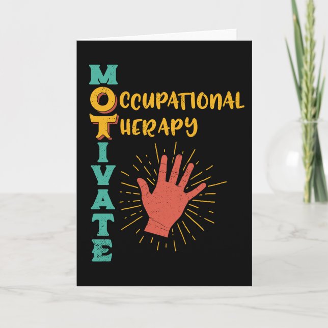 Carte Motivez le thérapeute d'ergothérapie d'OT (Devant)