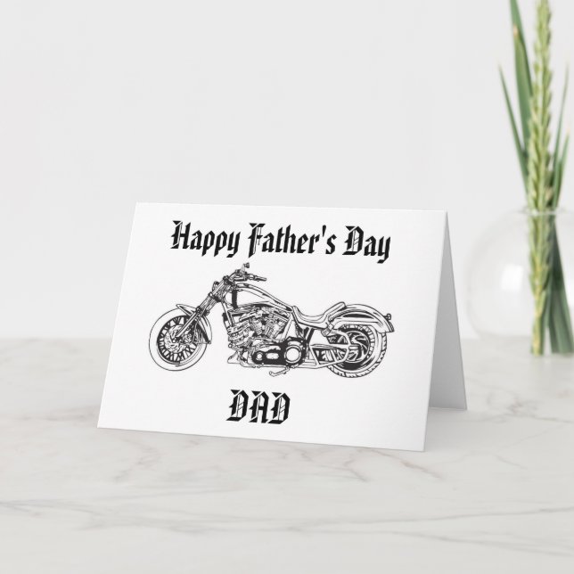 Carte Moto..1, Happy Fête des pères DAD (Devant)
