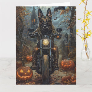 Carte Moto berger belge Halloween effroi