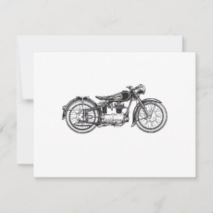 Carte Moto Vintage Rétro _ J'Aime Ma Moto