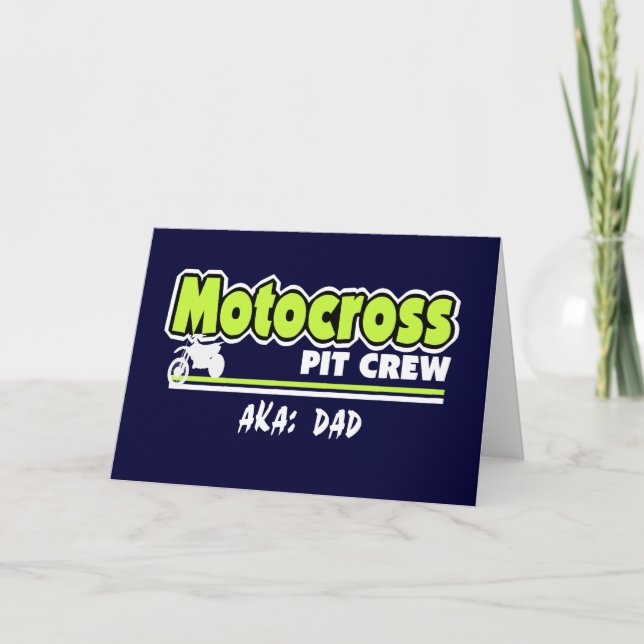 Carte Motocross Pit Crew Papa (Devant)