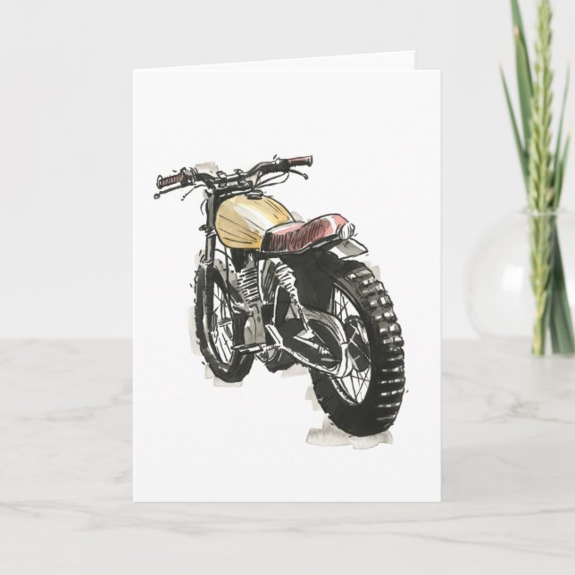 Carte Motocyclette à l'encre III (Devant)