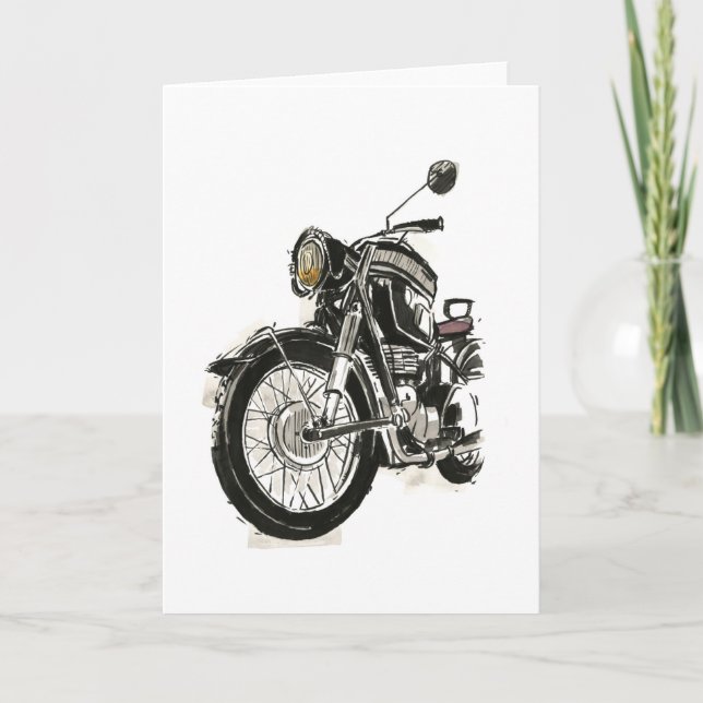 Carte Motocyclette en encre IV (Devant)