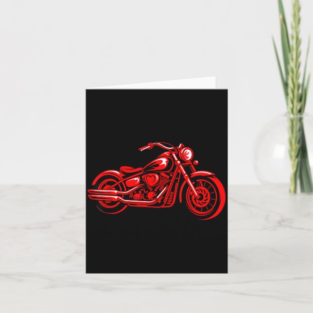 Carte Motorcycle Heart Biker Valentines Day Rider Couple (Devant)