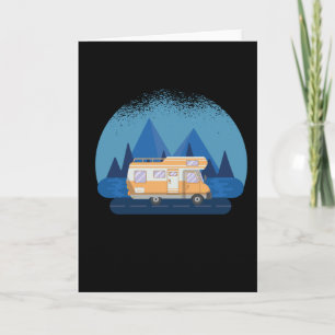 Carte Motorhome Campervan Randonnée Camping Cadeau