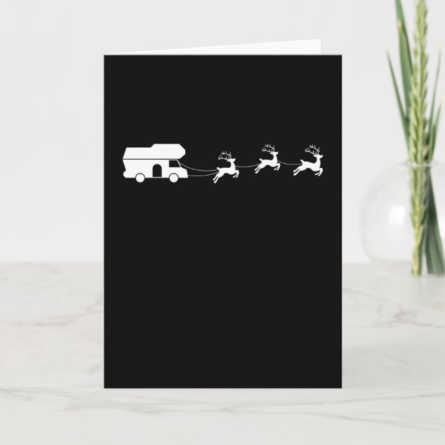 Carte Motorhome du traîneau du Père Noël Cadeau de Noël (Devant)