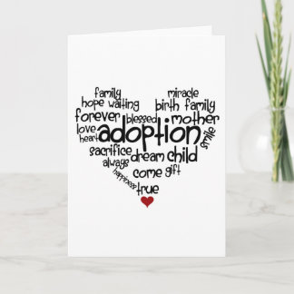 Carte Mots d'adoption