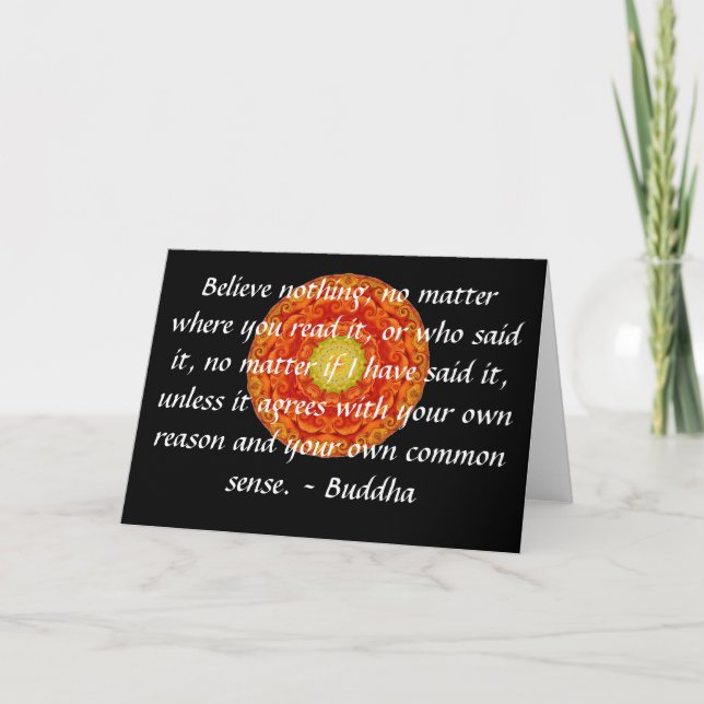 Carte Mots de sagesse de la sagesse du Bouddha citation (Devant)