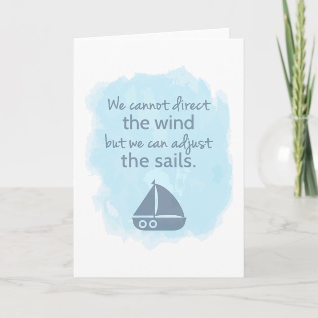 Carte Mots de sagesse Nautique Citation de bateau à voil (Devant)