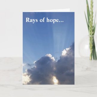 Carte Mots d'encouragement des Rays de l'espoir
