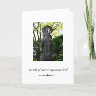 Carte mots d'encouragement et de consolation