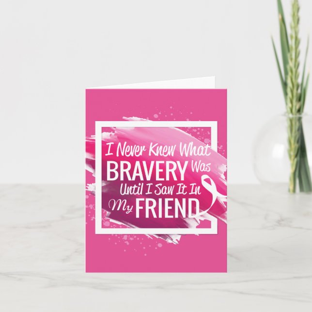 Carte Mots d'encouragement pour un ami courageux atteint (Devant)