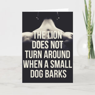 Carte Mots Motivationnels - Le Lion Ne Se Tourne Pas Aut