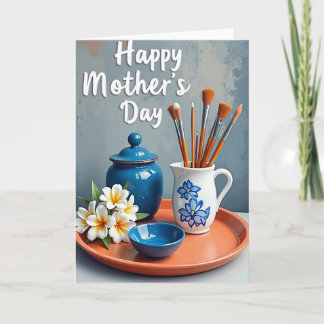 Carte Mottled Blue Occasion Card