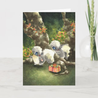 Carte Mouffettes avec un cadeau