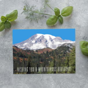 Carte Mount Rainier Photo Mountainous Birthday