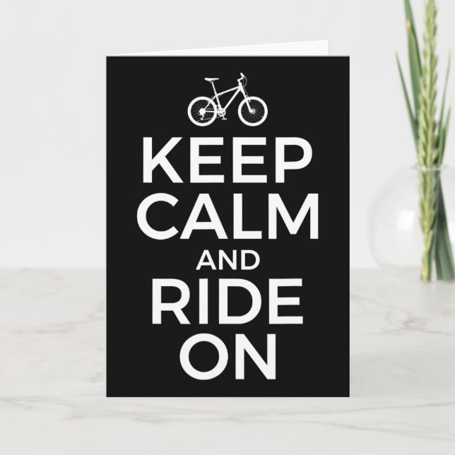 Carte Mountain Biking, Mountain Biker, Keep Calm And Rid (Devant)