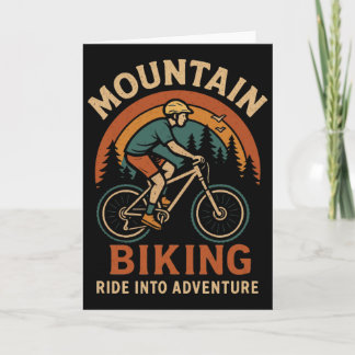 Carte Mountain Biking Retro Adventure Graphic 