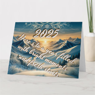 Carte Mountain Horizons 2025 : avec message personnalisé