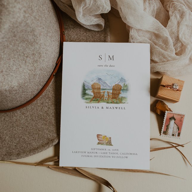 Carte Mountain Lake Chairs | Rustic Outdoor  (Créateur téléchargé)