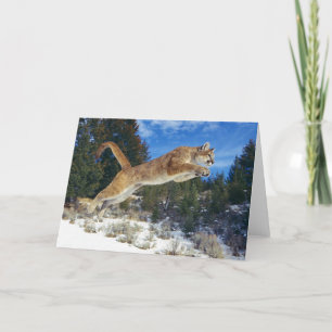 Carte Mountain Lion Greeting Card