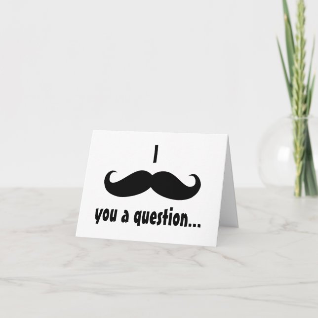 Carte Moustache déguiser drôle moustache cheveux faciaux (Devant)